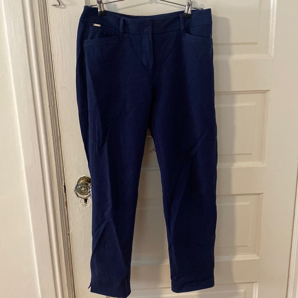 White House Black Market Navy The Slim Ankle Trouser - Size 0